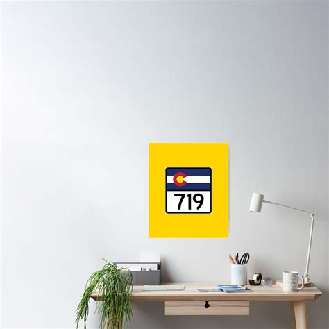 Colorado State Route 719 Area Code 719 Poster By Srnac Redbubble