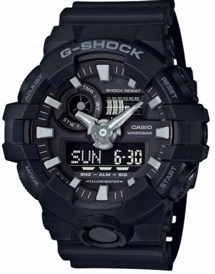 Relógio CASIO G SHOCK masculino anadigi GA 700 1BDR Relógio Masculino