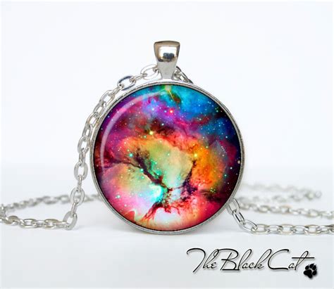 Trifid Nebula Pendant Nebula Jewelry Galaxy Necklace Trifid