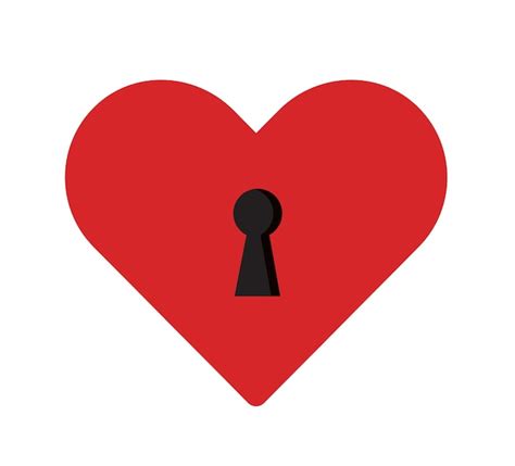 Premium Vector Heart With Keyhole Vector Illustration