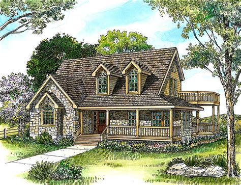 Country Stone Cottage Home Plan 46036hc Architectural