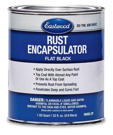 Eastwood Black Rust Encapsulator Quart Durable Uv Heat Resistance Stop