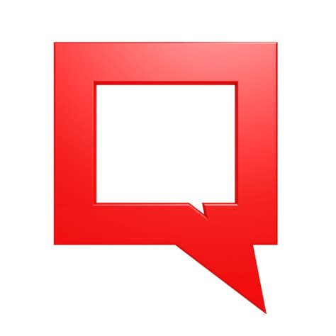 Premium Photo Square Red Speech Bubble