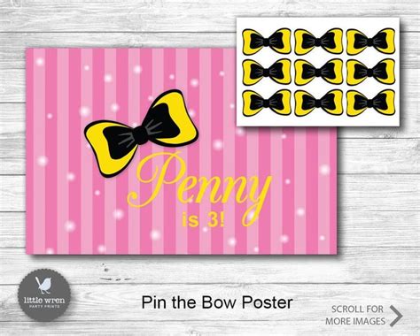 Emma Wiggle Pin The Bow Poster Instant Download Birthday Party