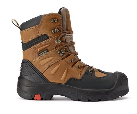 Rockrooster Mens 8 Inch Brown Work Boots Composite Toe Slip Resista