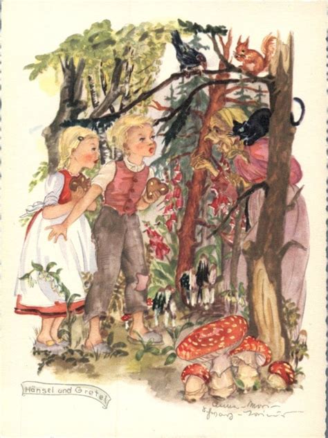 Vintage Fairy Tale Postcard Vintage Illustration