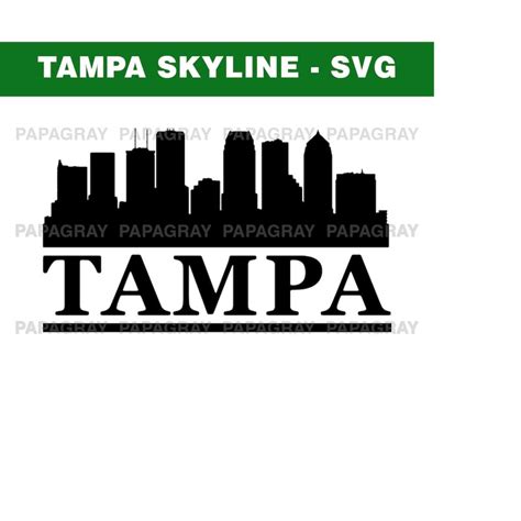 Tampa Skyline Svg Digital Download Tampa Svg Tampa Flor Inspire