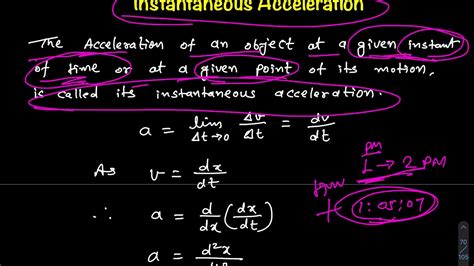 31 Instantaneous Acceleration - YouTube