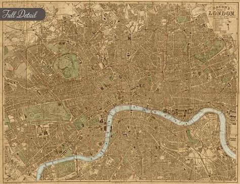 1890 Street Map Of London Map