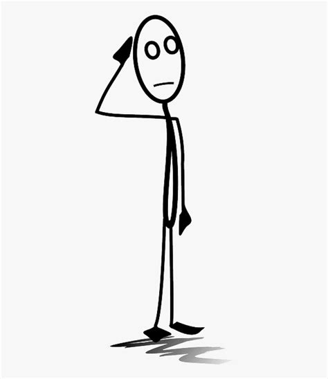 Stick Figure Thinking Free Transparent Clipart Clipartkey