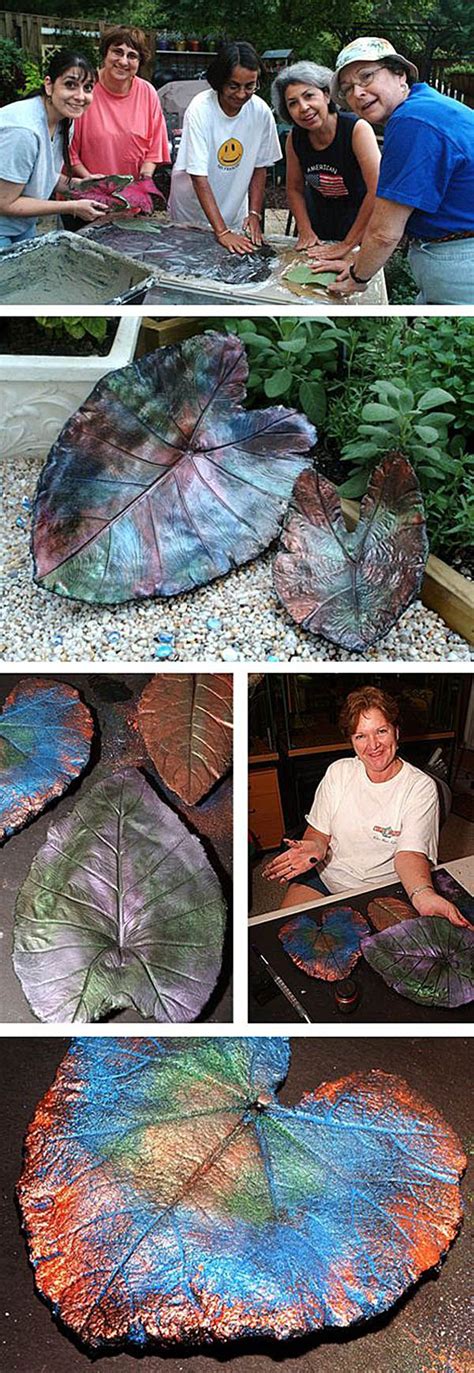 Giant Concrete Leaves for Garden | Garden art, Garden crafts, Concrete