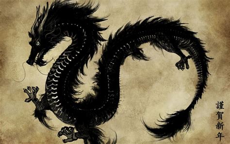Anniceris Joyeuse Année Du Dragon Noir