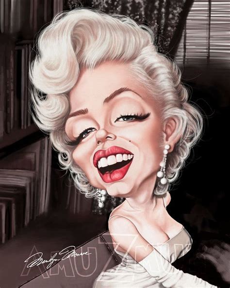Marilyn Monroe 💖 Funny Caricatures Celebrity Caricatures Celebrity