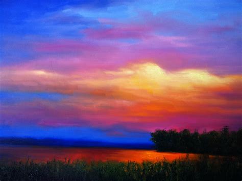 Sky paintings sky, oil painting on canvas. Sunset Oil Painting