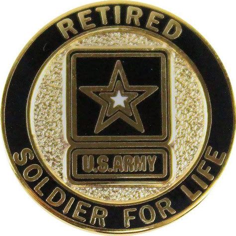 Retired Army Soldier For Life Lapel Pin Usamm