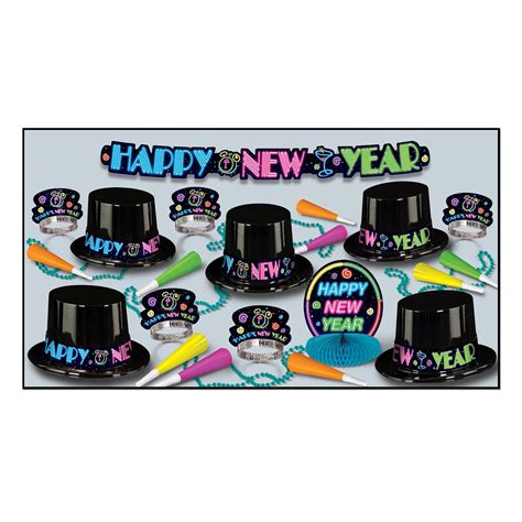 The Neon Party Kit For 10 People For New Years Eve Neon Party Party Kit New Years Eve Party
