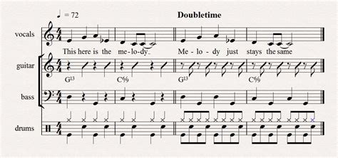 Notation What Does Doubletime Feel Mean Music Practice And Theory
