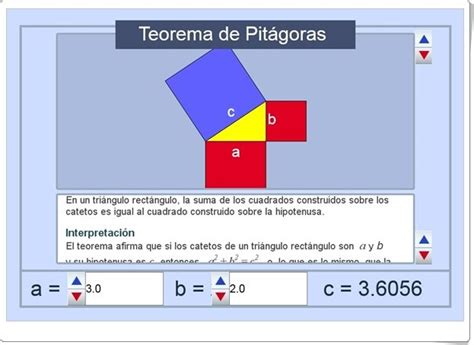 Teorema De Pitágoras Actividad Interactiva De Matemáticas De