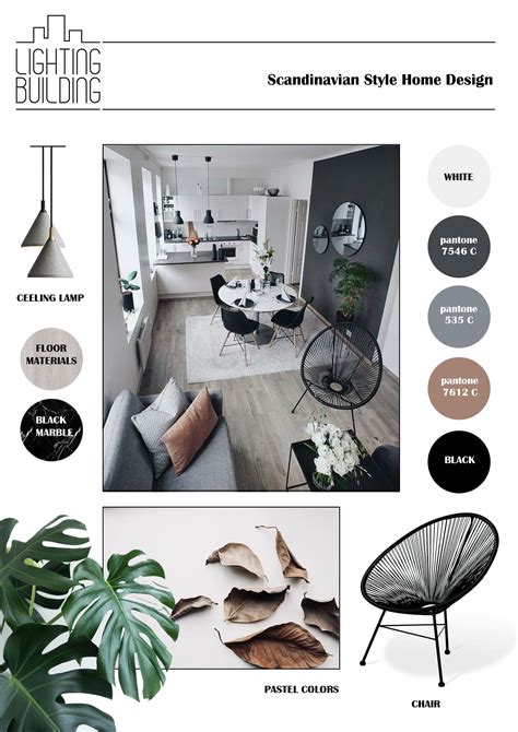 Scandinavian Style Moodboard Interior Design Mood Board Interior