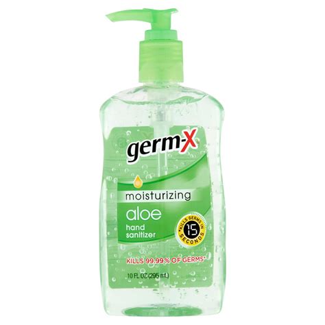 Germ X Moisturizing Aloe Hand Sanitizer 10 Fl Oz