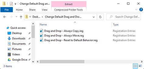 How To Set Default File Drag And Drop Behavior On Windows 10