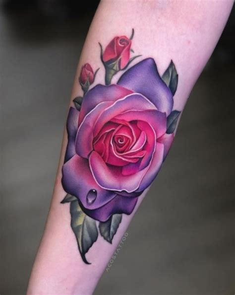 11 Tattoo Rose Color Colour In 2020 Colorful Rose Tattoos Realistic