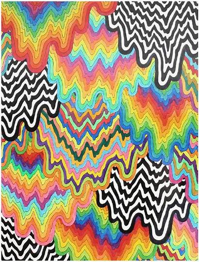 Trippy Drawings Canvas Painting Hippie Abstract Drawing