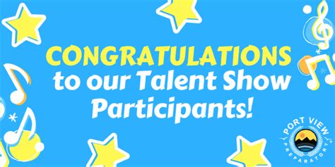 Congratulations Talent Show Participants Port View Preparatory®