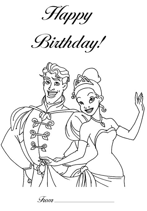 Printable Disney Princess And The Frog Coloring Pages Cartoon Kids