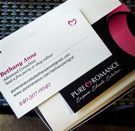 Business Cards Thanks Vistaprint And Pure Romance ️ Pure Romance Pure Products Passion Parties