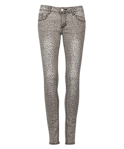 Womens Grey Leopard Cheetah Skinny Jean Jeans C912o6x6skq Women