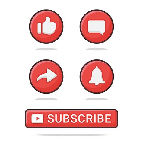 Premium Vector Set Of Minimalist Subscribe Button