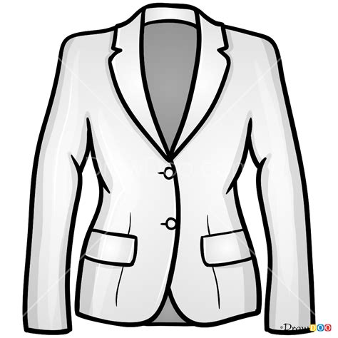 How To Draw Ladies Jacket Clothes Blazer Technical Drawing Png
