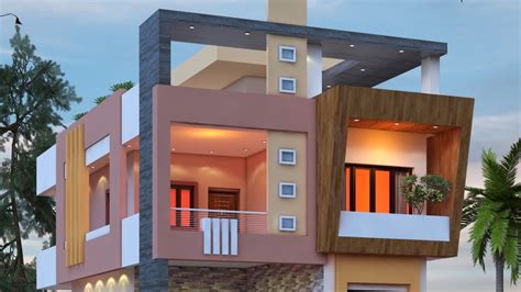 3 Bedroom West Face Latest Architectural Duplex House Plan With 3d