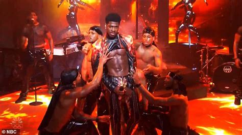 Lil Nas X rips his pants while pole dancing to his hit track Montero during his sexy SNL ...