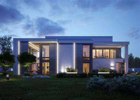 Exclusive Modern Villa Visualisation For Lk Projektpl On Behance