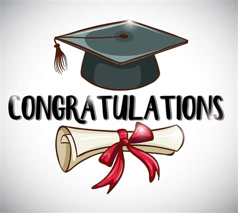 Congratulations Card Template With Cap And Degree 430458 Vector Art At