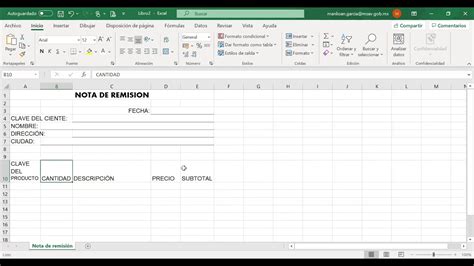 Excel Nota De Remisión Parte 1 Y 2 Youtube
