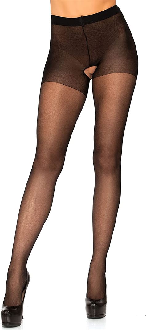 Amazon Com Leg Avenue Women S Plus Size Crotchless Pantyhose Adult Exotic Hosiery Clothing