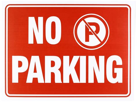 Buy No Parking Sign 9 X 12 Inch 4 Pack White And Red Online At