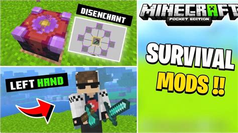 Top 5 Incredible Mods For Minecraft Pe Survival Best Mods And Addon