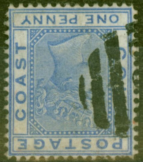 Gold Coast 1876 3d Blue Sg45w Wmk Inverted Fine Used Empire Philatelists