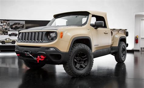 Jeep Comanche Concept New 2016 Renegade Based Mini Truck Design