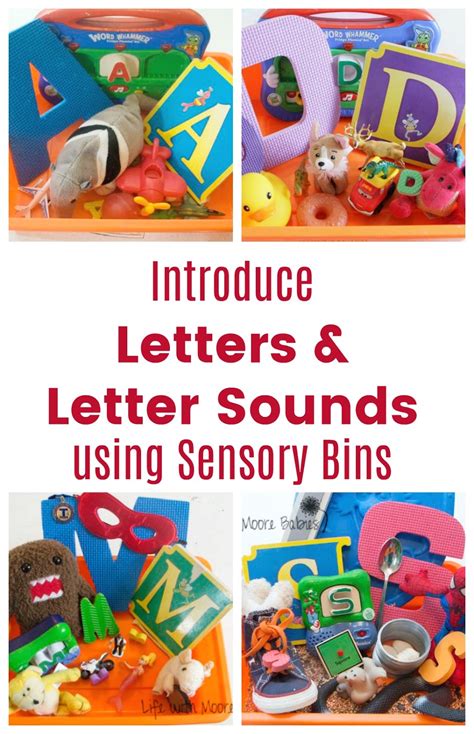 Introducing Letter Sounds With Letter Sensory Bins Life With Moore Babies