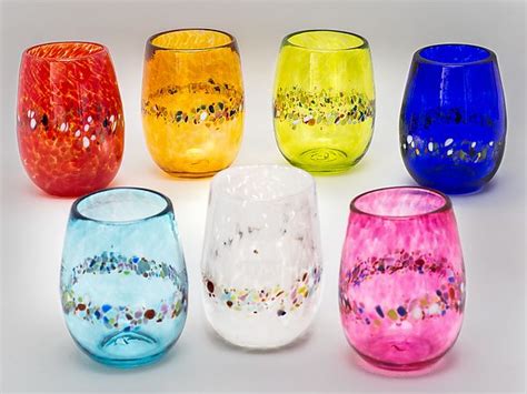 Stemless Wine Glass By Bryan Goldenberg These Colorful Stemless Wine