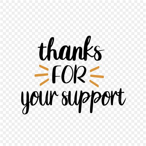 Black Thank You For Your Support Simple Phrase Svg Svg Life