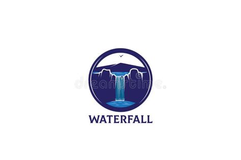 Waterfall Logo Stock Vector Illustration Of Botany Decoration 72927299