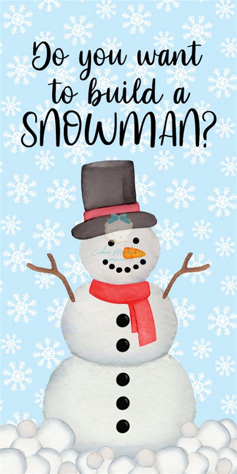 Printable Tag Do You Want To Build A Snowman Etsy