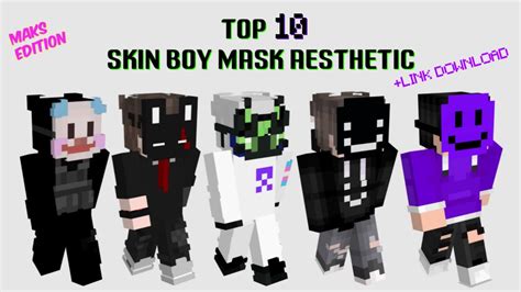 Top 10 Skin Minecraft Boy Aesthetic Mask Mcpe Indonesia Youtube