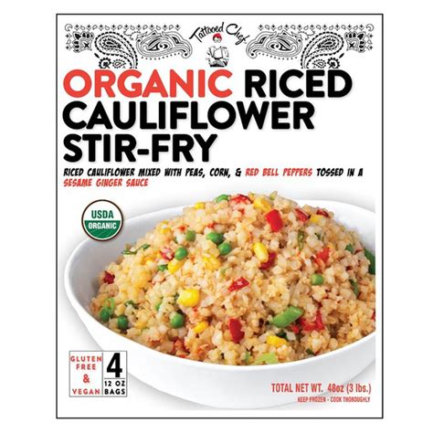 Organic does not mean jack! Tattood Chef Organic Cauliflower Stir-Fry 4/12 oz Bag - Brunswick Cart